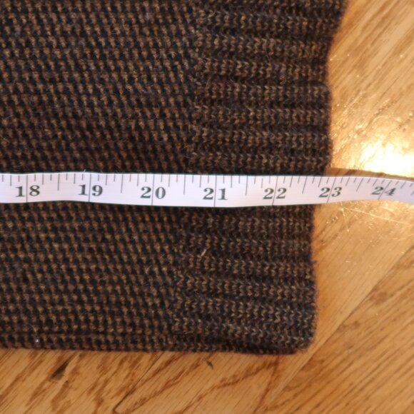 GUCCI camel hair knit sweater brown black gold logo buttons S ITALY office lux - Picture 11 of 11